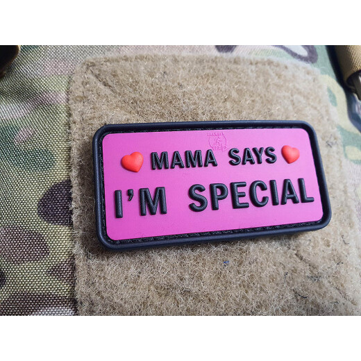 JTG MAMA SAYS - I´M SPECIAL Patch, pink, JTG 3D Rubber Patch