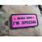 JTG MAMA SAYS - I´M SPECIAL Patch, pink, JTG 3D Rubber Patch