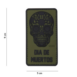 Dia de Muertos, green / Patch 3D PVC