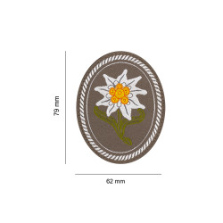 Edelweiss Patch Oval Patch, gewebter Patch, Claw Gear