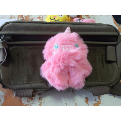 JTG plush patch Monster Unicorn pink, with velcro on the...