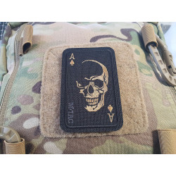 Face Of War Patch, embroided, black-orage