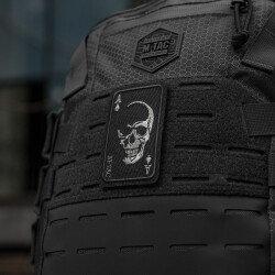 Face Of War Patch, embroided, black-grey