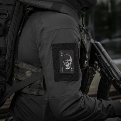 Face Of War Patch, embroided, black-grey