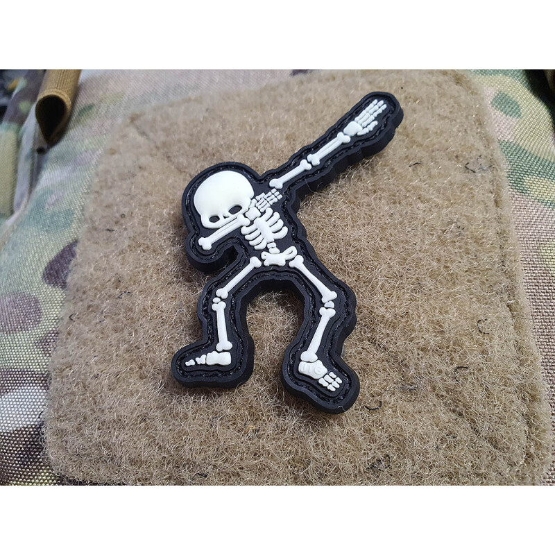 Skeleton Unit Patch JTG Dabbing Skeleton Patch, gid, JTG 3D Rubber Patch - Jackets to go ...