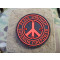 JTG Peace Patch, &quot;PEACE THROUGH SUPERIOR FIREPOWER&quot;, fire-red, JTG 3D Rubber Patch