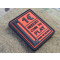 JTG Insert Coin to Play Patch, black on fire-red, JTG 3D Rubber Patch