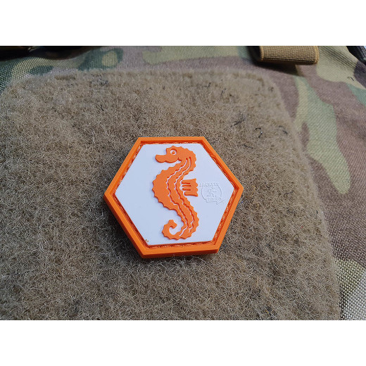JTG Seepferdchen Patch, fullcolor, Hexagon Patch, JTG 3D Rubber Patch