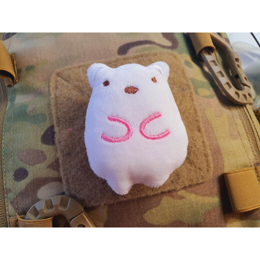 JTG plush patch SNOWY, with velcro on the back