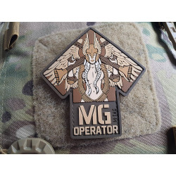 MG Operator Patch, Coyote, 3d Rubber Patch