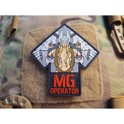 MG Operator Patch, Red Grey, 3d Rubber Patch
