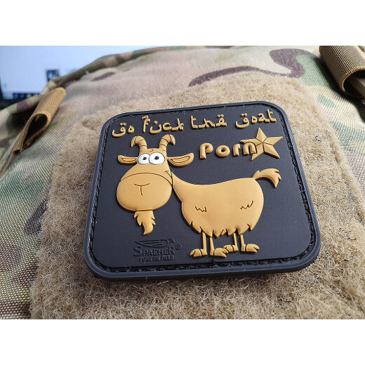 JTG  F. THE GOAT Patch, tan, JTG 3D Rubber Patch