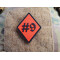 JTG Rule number 9, #9 Patch, black on fire-red, JTG 3D Rubber Patch