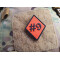 JTG Rule number 9, #9 Patch, black on fire-red, JTG 3D Rubber Patch