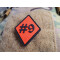 JTG Rule number 9, #9 Patch, black on fire-red, JTG 3D Rubber Patch