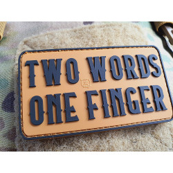 JTG Two Words One Finger Patch, coyote brown / JTG 3D Rubber Patch