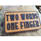 JTG Two Words One Finger Patch, coyote brown / JTG 3D Rubber Patch