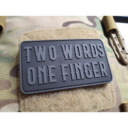JTG Two Words One Finger Patch, blackops / JTG 3D Rubber...