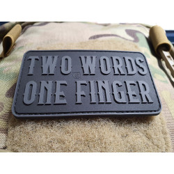 JTG Two Words One Finger Patch, blackops / JTG 3D Rubber Patch