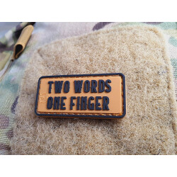 JTG micro Two Words One Finger Patch, coyote brown / JTG 3D Rubber Patch