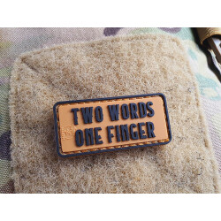 JTG micro Two Words One Finger Patch, coyote brown / JTG 3D Rubber Patch