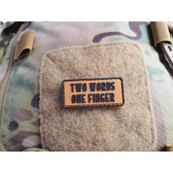 JTG micro Two Words One Finger Patch, coyote brown / JTG 3D Rubber Patch