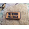 JTG micro Two Words One Finger Patch, coyote brown / JTG 3D Rubber Patch