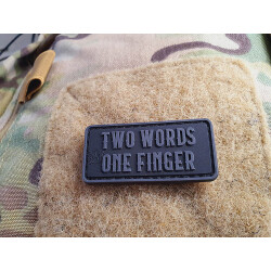 JTG micro Two Words One Finger Patch, blackops / JTG 3D Rubber Patch