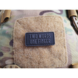 JTG micro Two Words One Finger Patch, blackops / JTG 3D Rubber Patch