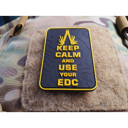 JTG Keep Calm and use your EDC Patch, signalyellow on black, JTG 3D Rubber Patch