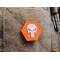JTG Punisher “YOU ARE NOT ALONE” Patch, orange-white, Hexagon Patch, JTG 3D Rubber Patch