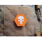 JTG Punisher “YOU ARE NOT ALONE” Patch, orange-white, Hexagon Patch, JTG 3D Rubber Patch