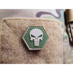 JTG Punisher “YOU ARE NOT ALONE” Patch, multicam, Hexagon Patch, JTG 3D Rubber Patch