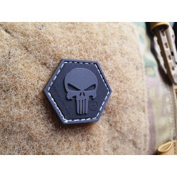 JTG Punisher “YOU ARE NOT ALONE” Patch, blackops, Hexagon Patch, JTG 3D Rubber Patch