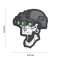 Skull with Night Vision, white / Patch 3D PVC
