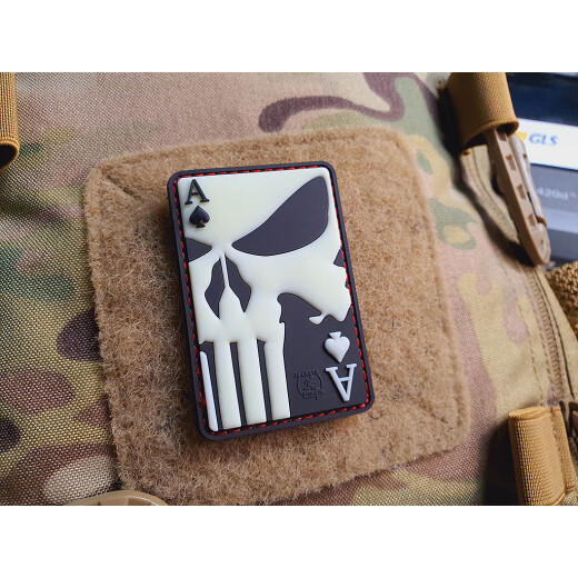 JTG Punisher Ace Of Spades Patch, bk-gid, JTG 3D Rubber Patch
