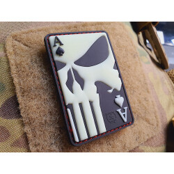 JTG Punisher Ace Of Spades Patch, bk-gid, JTG 3D Rubber Patch