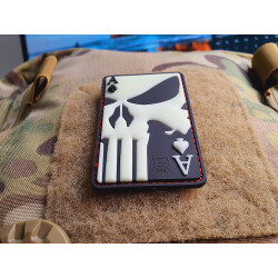 JTG Punisher Ace Of Spades Patch, bk-gid, JTG 3D Rubber Patch