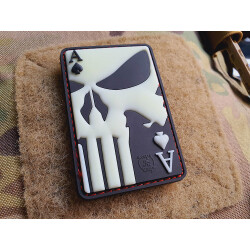 JTG Punisher Ace Of Spades Patch, bk-gid, JTG 3D Rubber Patch