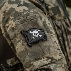 M-Tac Jolly Roger Pirate Flag Patch, black, 3d Rubber Patch