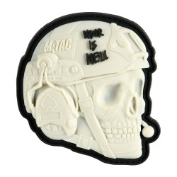 M-Tac War is Hell Operator Patch, white, 3d Rubber Patch