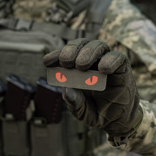 Cat Eyes Lasercut Patch, ranger-green, red-gid afterglow, Cordura Lasercut, M-Tac