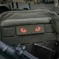 Cat Eyes Lasercut Patch, ranger-green, red-gid afterglow, Cordura Lasercut, M-Tac