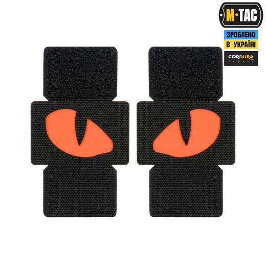 Tiger Eyes, Lasercut Molle Stripes, Set, black, red-gid afterglow, Cordura Lasercut