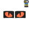 Tiger Eyes, Lasercut Molle Stripes, Set, black, red-gid afterglow, Cordura Lasercut