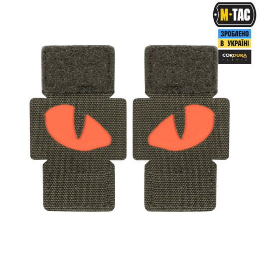 Tiger Eyes, Lasercut Molle Stripes, Set, ranger-green, red-gid afterglow, Cordura Lasercut, M-Tac