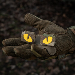 Cat Eyes Lasercut Patch, multicam, yellow-gid nachleuchtende Augen, Cordura Lasercut, M-Tac