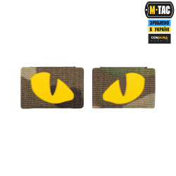 Cat Eyes Lasercut Patch, multicam, yellow-gid nachleuchtende Augen, Cordura Lasercut, M-Tac