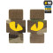 Cat Eyes Lasercut Patch, multicam, yellow-gid nachleuchtende Augen, Cordura Lasercut, M-Tac