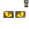 Cat Eyes Lasercut Patch, multicam, yellow-gid nachleuchtende Augen, Cordura Lasercut, M-Tac